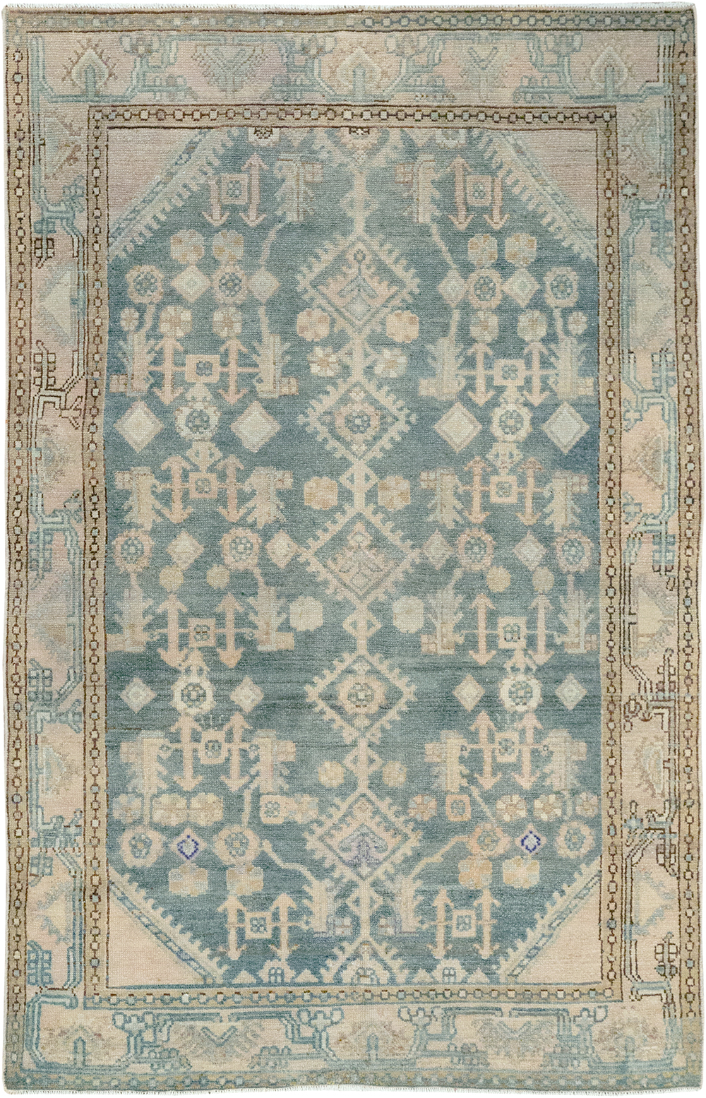 Vintage Persian Malayer Throw Rug, No.32856 - Gss