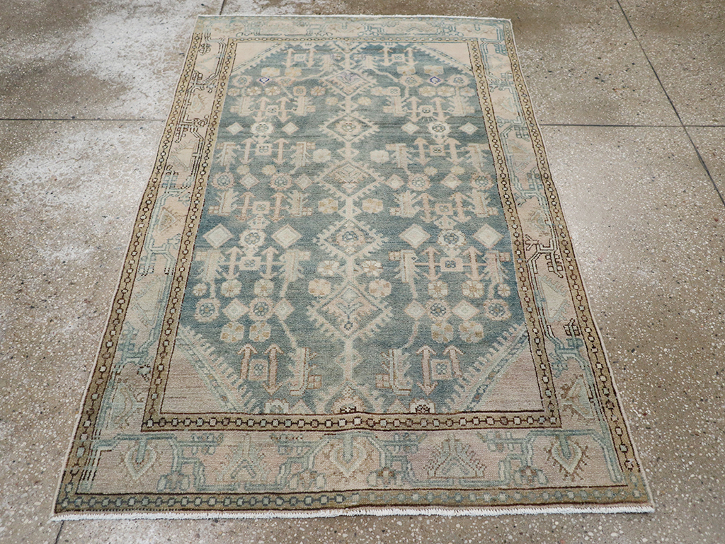 Vintage Persian Malayer Throw Rug, No.32856 - Gss