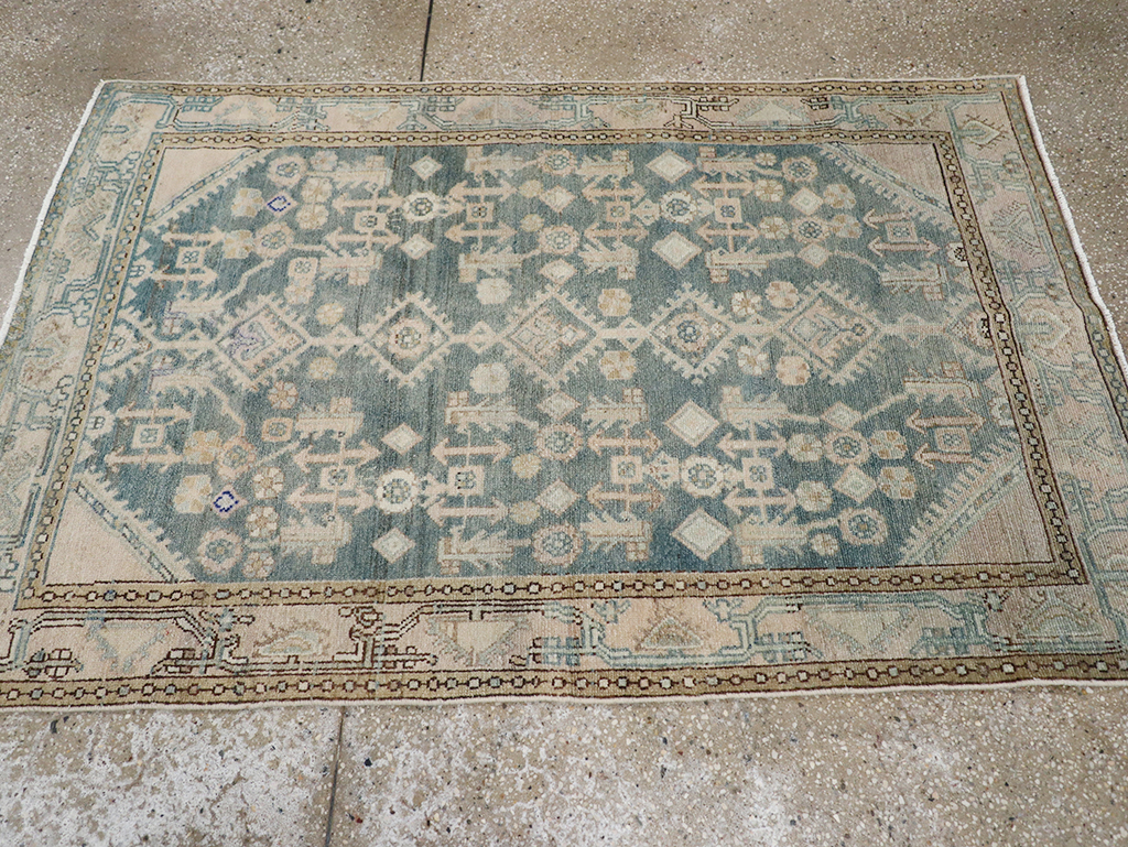 Vintage Persian Malayer Throw Rug, No.32856 - Gss