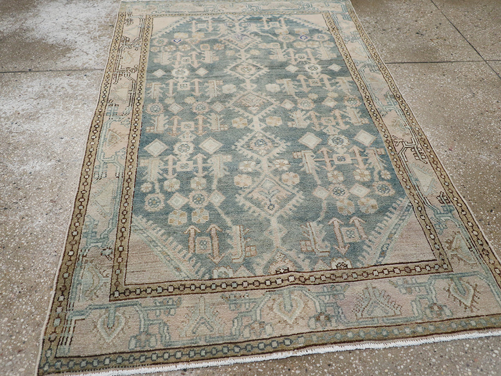 Vintage Persian Malayer Throw Rug, No.32856 - Gss
