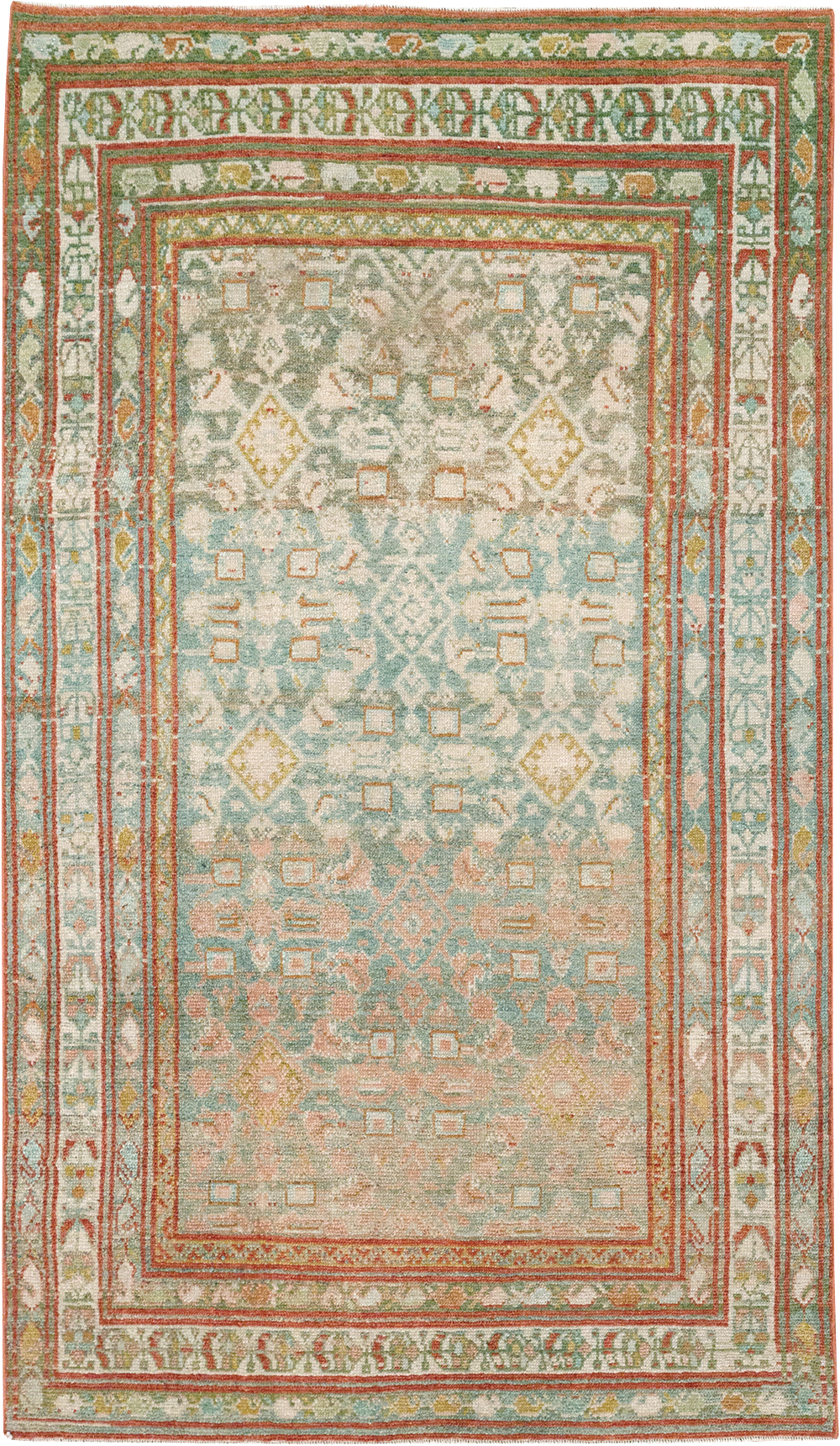 Antique Persian Malayer Accent Rug, No.32890 - Gss