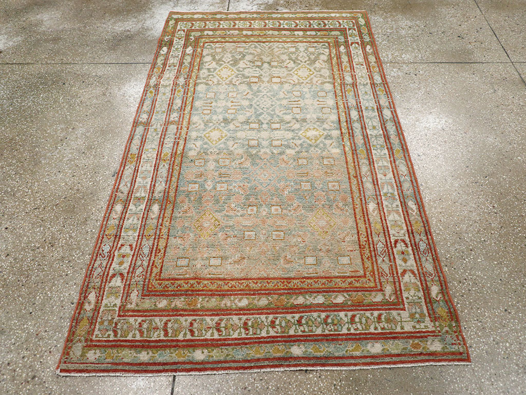 Antique Persian Malayer Accent Rug, No.32890 - Gss