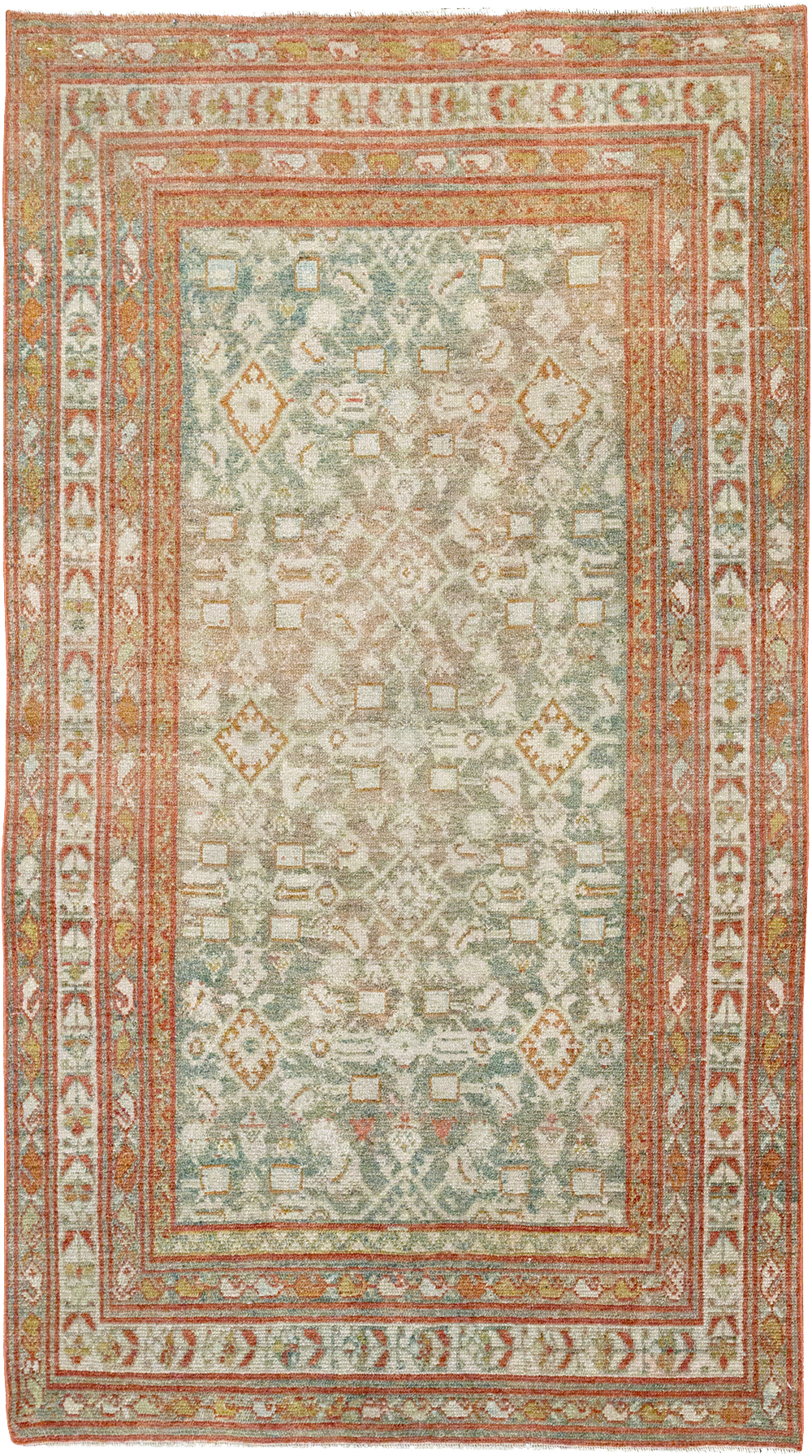 Antique Persian Malayer Accent Rug, No.32891 - Gss