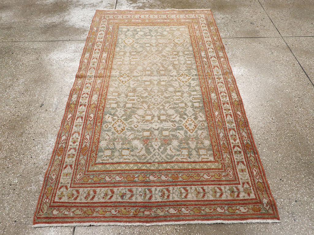 Antique Persian Malayer Accent Rug, No.32891 - Gss