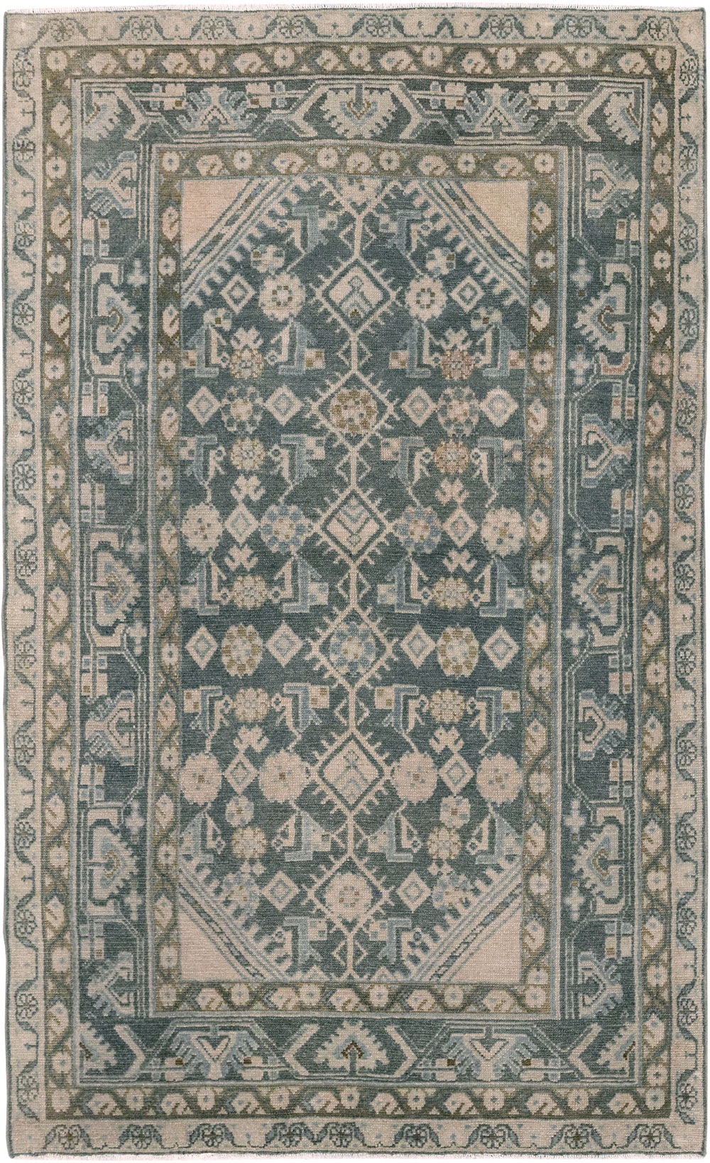 Vintage Persian Malayer Throw Rug, No.32894 - Gss