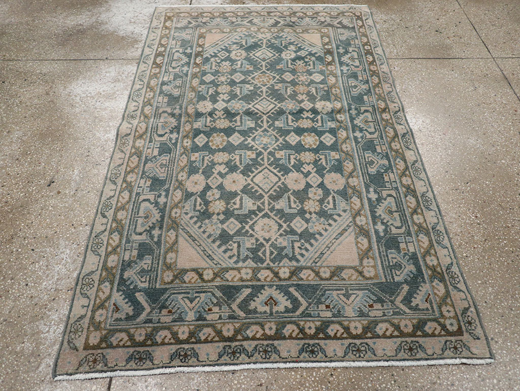 Vintage Persian Malayer Throw Rug, No.32894 - Gss