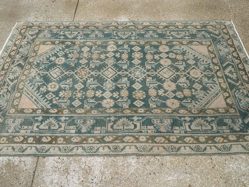 Vintage Persian Malayer Throw Rug, No.32894 - Gss