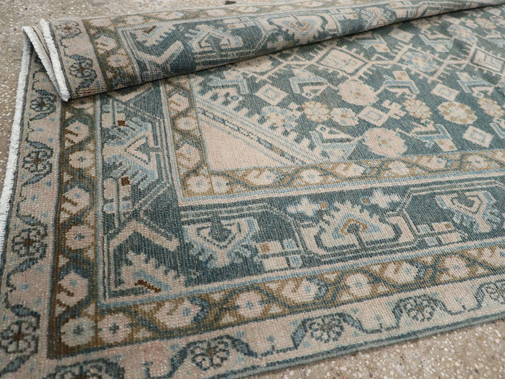 Vintage Persian Malayer Throw Rug, No.32894 - Gss