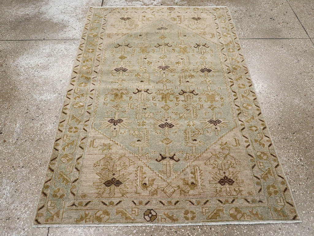 Vintage Persian Malayer Throw Rug, No.32895 - Gss