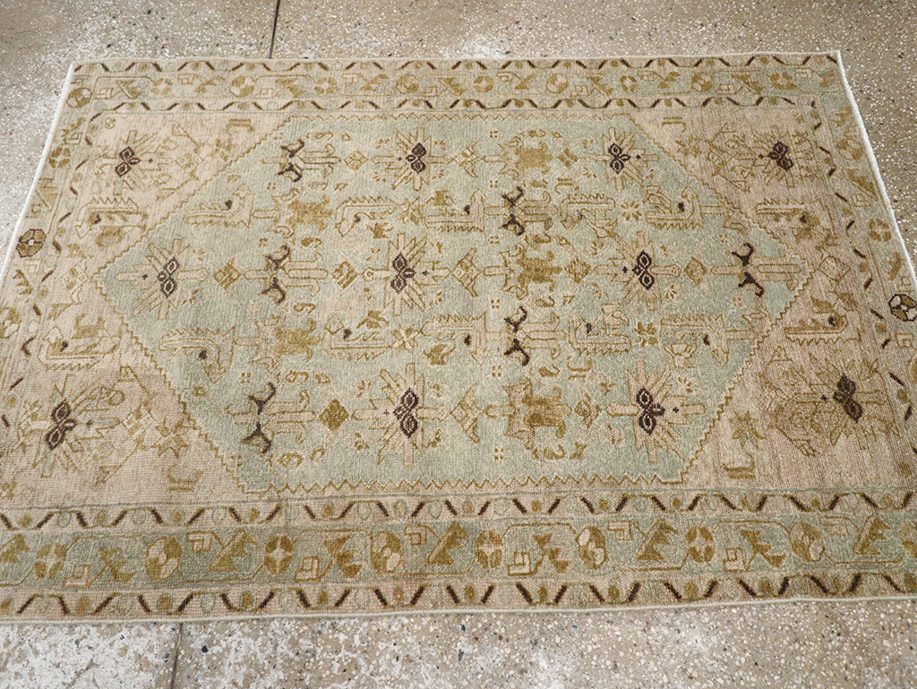 Vintage Persian Malayer Throw Rug, No.32895 - Gss