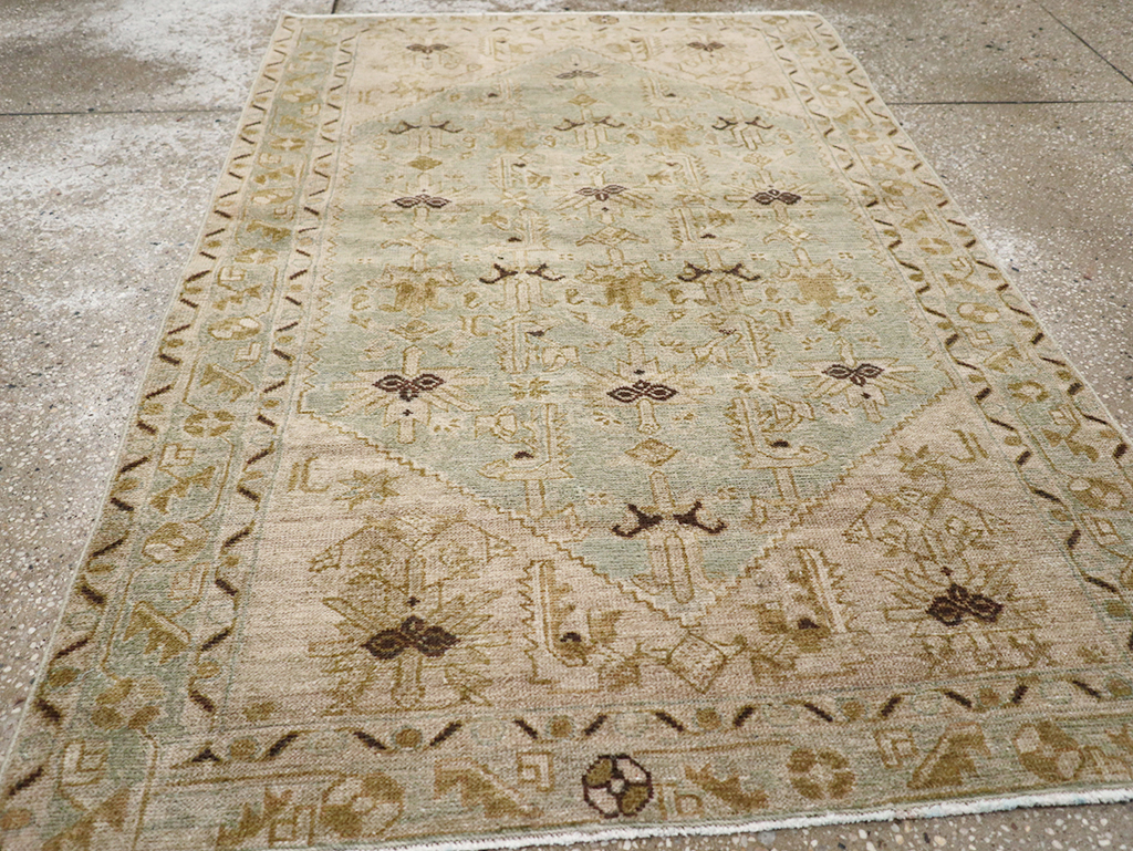 Vintage Persian Malayer Throw Rug, No.32895 - Gss