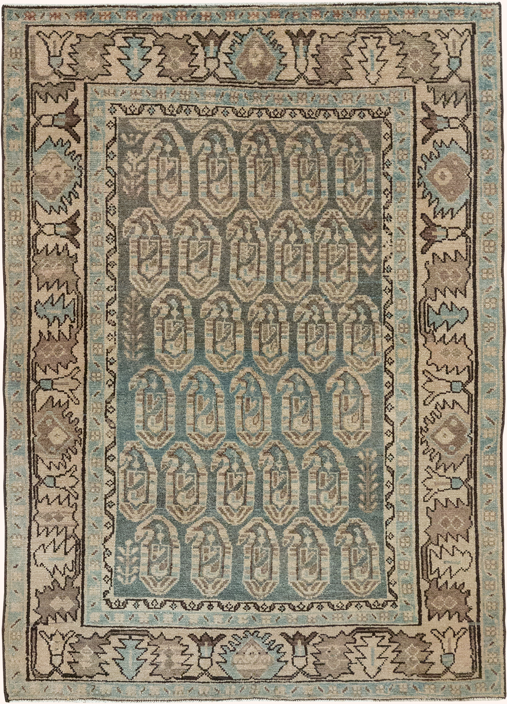 Vintage Persian Malayer Throw Rug, No.32896 - Gss