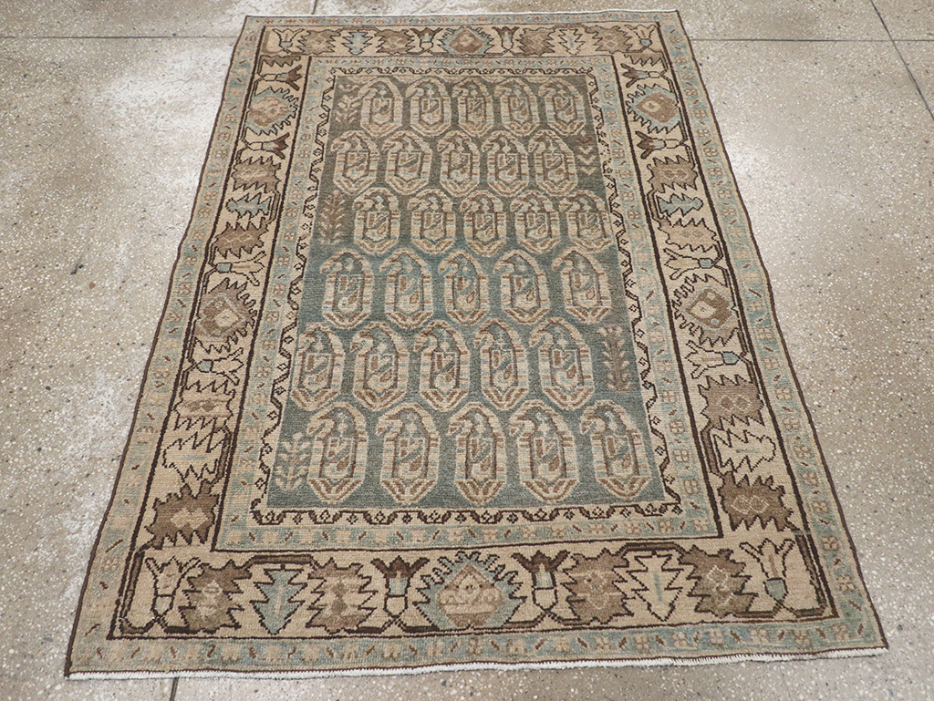 Vintage Persian Malayer Throw Rug, No.32896 - Gss