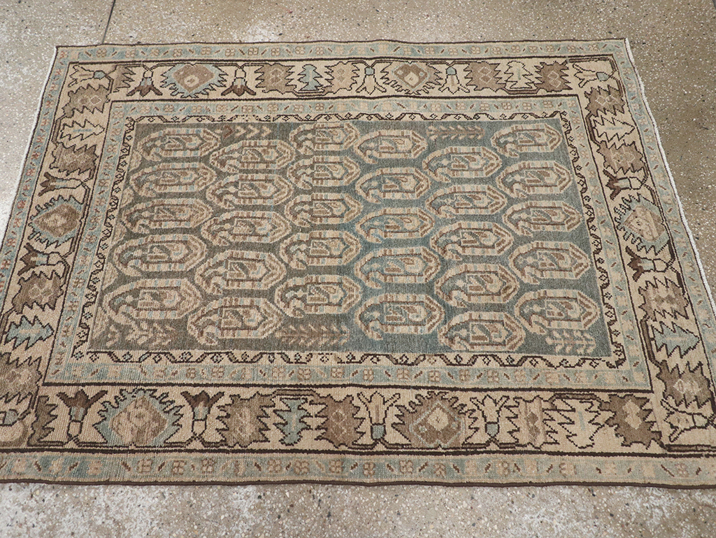 Vintage Persian Malayer Throw Rug, No.32896 - Gss