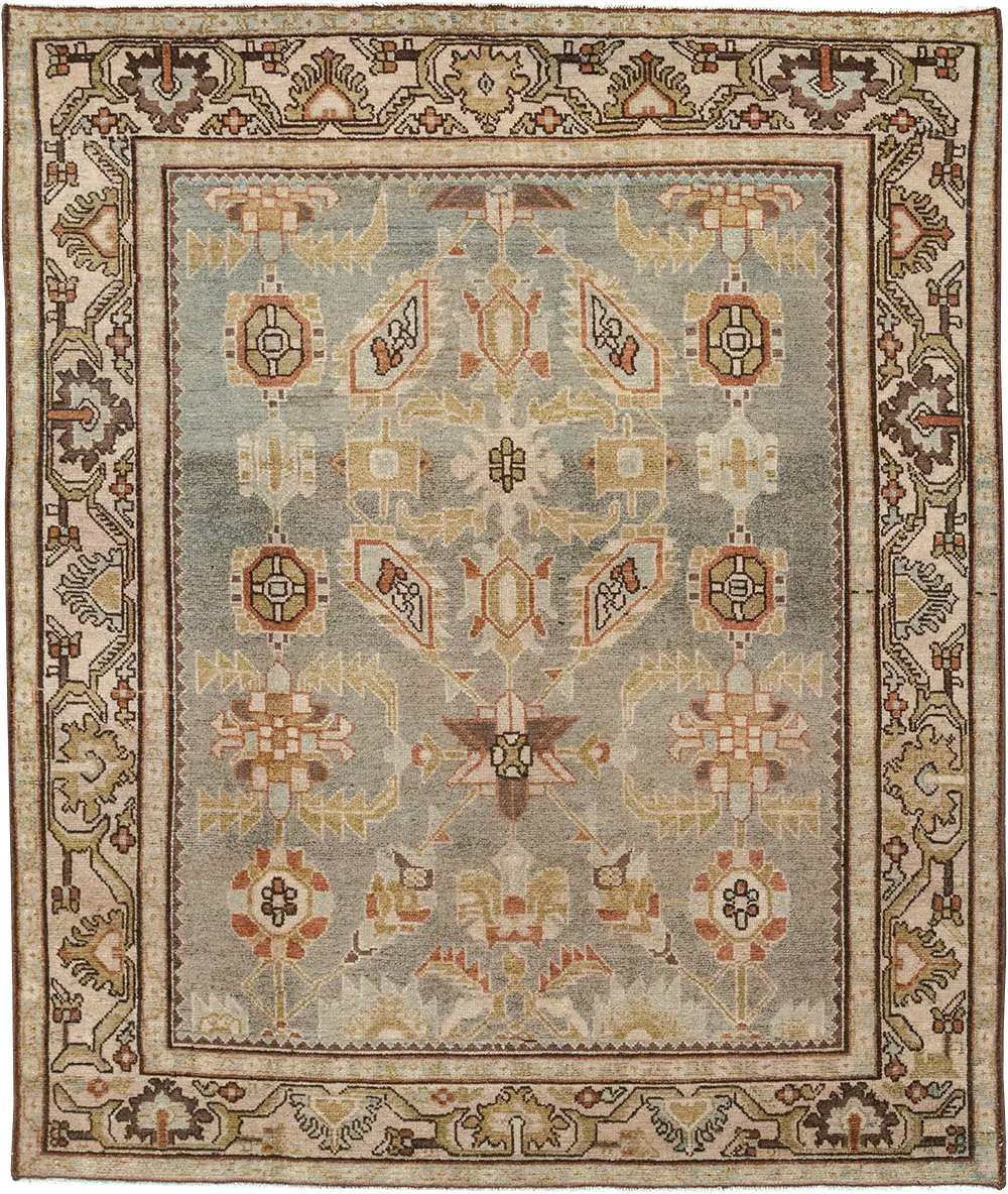 Vintage Persian Malayer Throw Rug, No.32897 - Gss