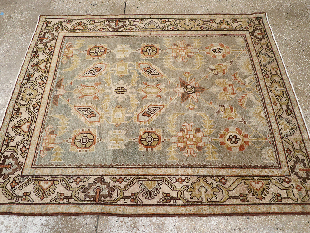Vintage Persian Malayer Throw Rug, No.32897 - Gss