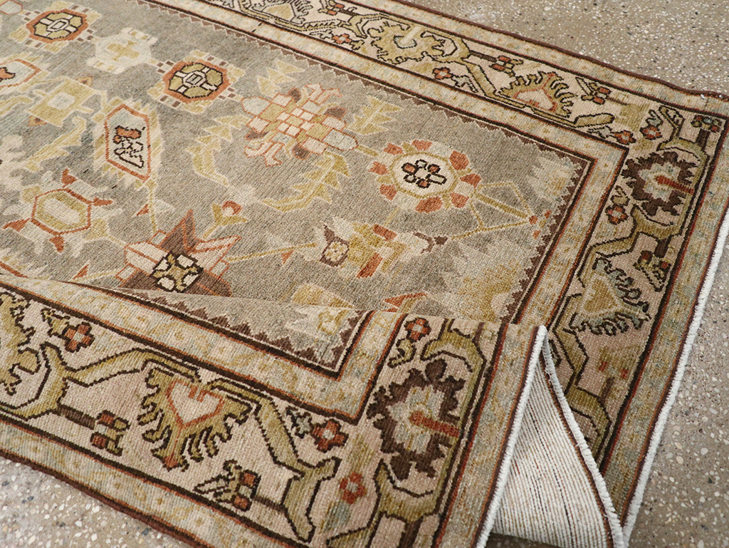 Vintage Persian Malayer Throw Rug, No.32897 - Gss