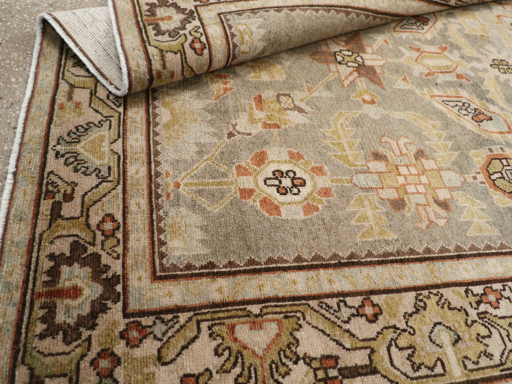 Vintage Persian Malayer Throw Rug, No.32897 - Gss