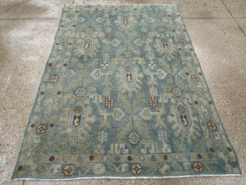 Vintage Persian Malayer Throw Rug, No.32900 - Gss