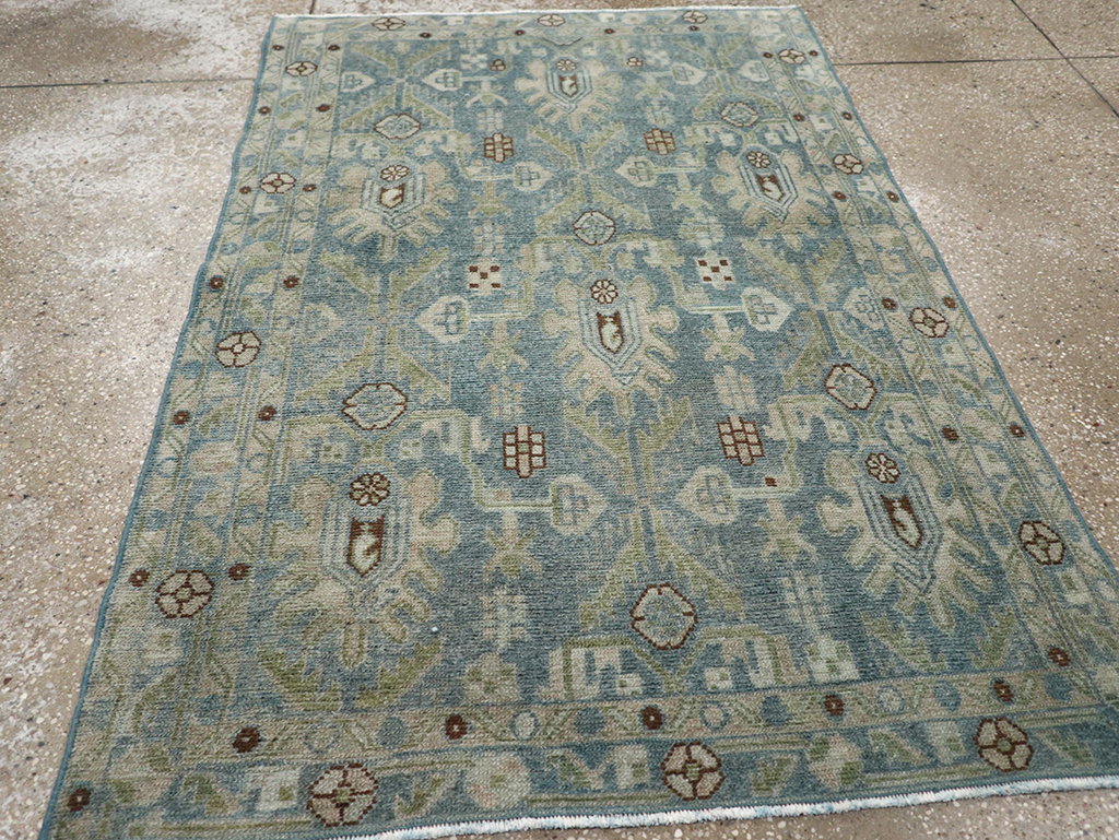 Vintage Persian Malayer Throw Rug, No.32900 - Gss