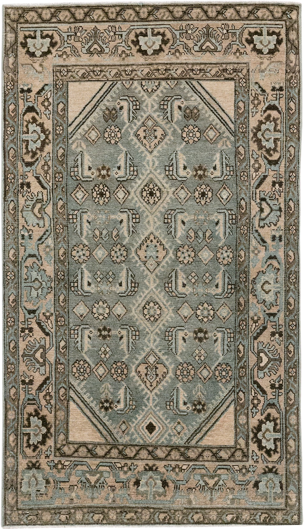Vintage Persian Malayer Throw Rug, No.32902 - Gss