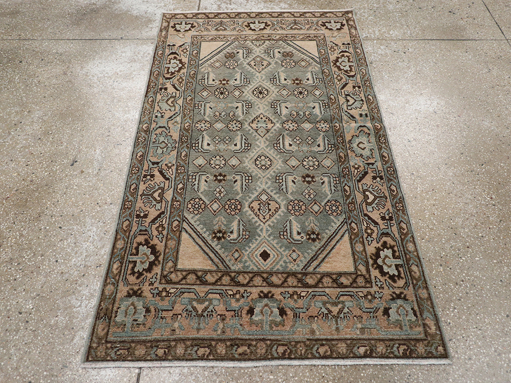 Vintage Persian Malayer Throw Rug, No.32902 - Gss