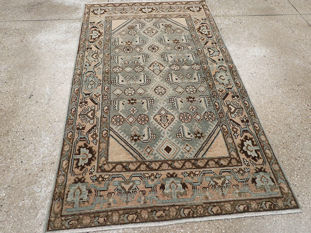 Vintage Persian Malayer Throw Rug, No.32902 - Gss