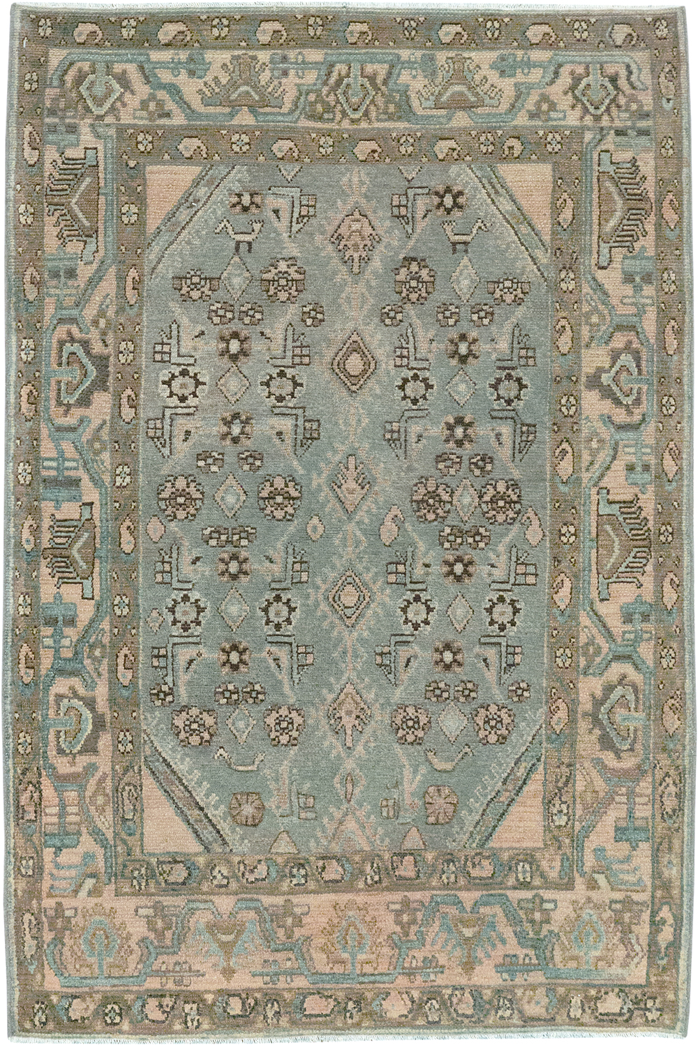Vintage Persian Malayer Throw Rug, No.32903 - Gss