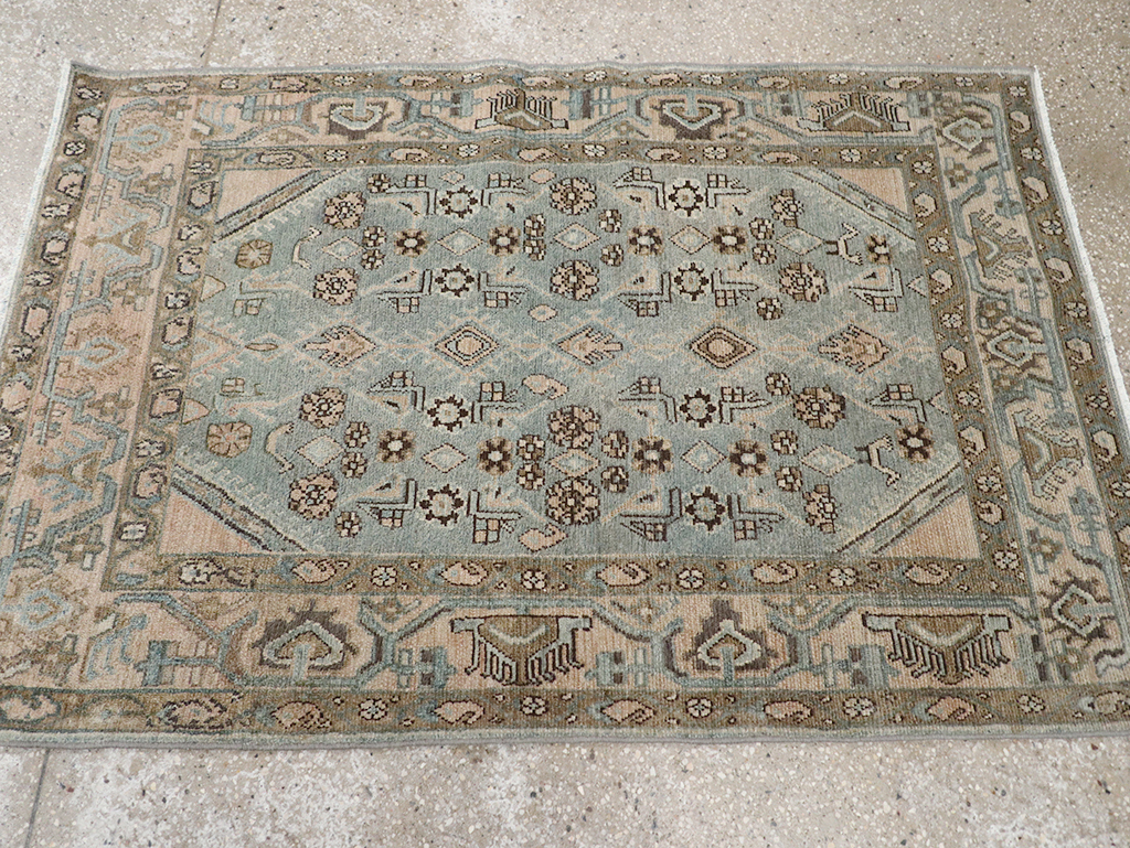 Vintage Persian Malayer Throw Rug, No.32903 - Gss