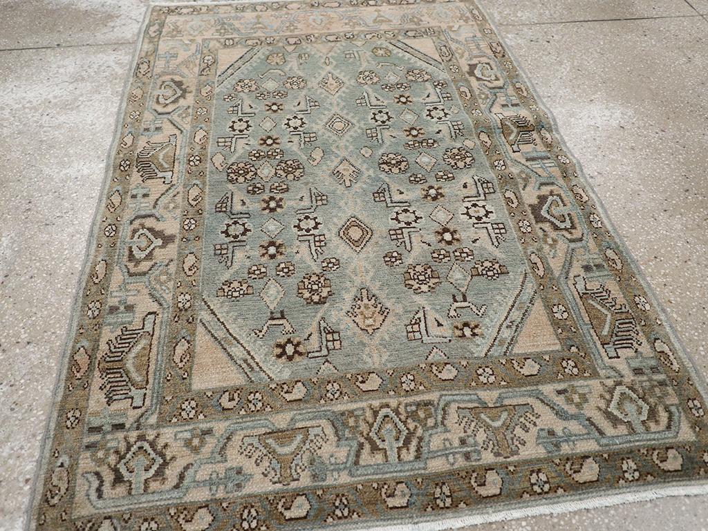 Vintage Persian Malayer Throw Rug, No.32903 - Gss