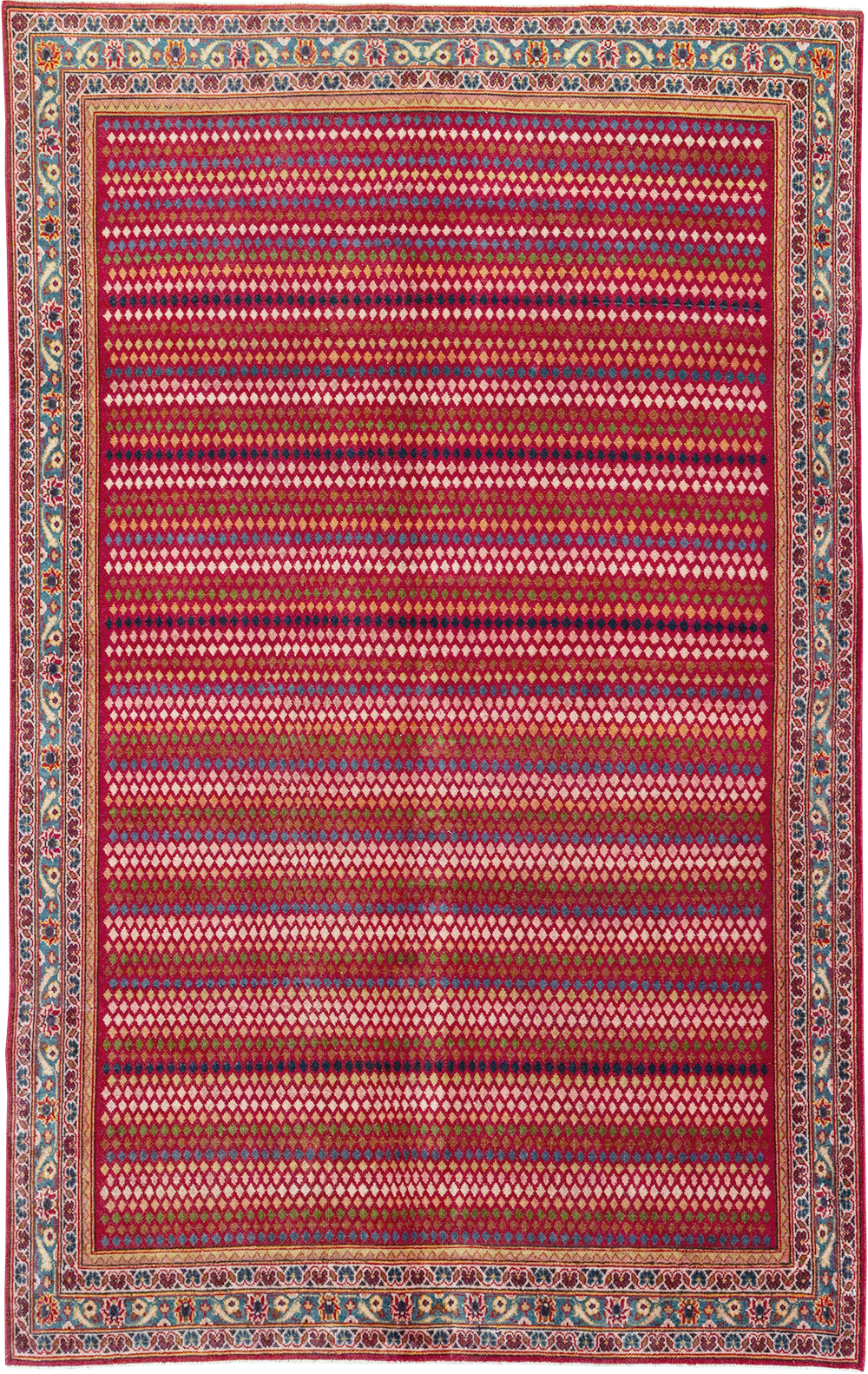 Vintage Persian Kashan Accent Rug, No.32905 - Gss