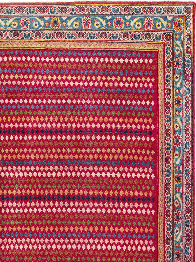 Vintage Persian Kashan Accent Rug, No.32905 - Gss