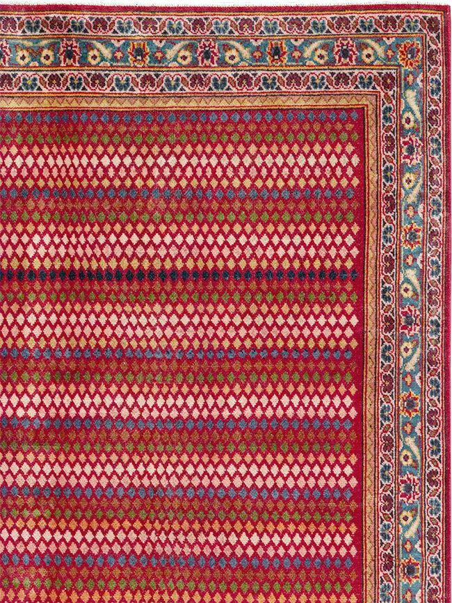 Vintage Persian Kashan Accent Rug, No.32905 - Gss