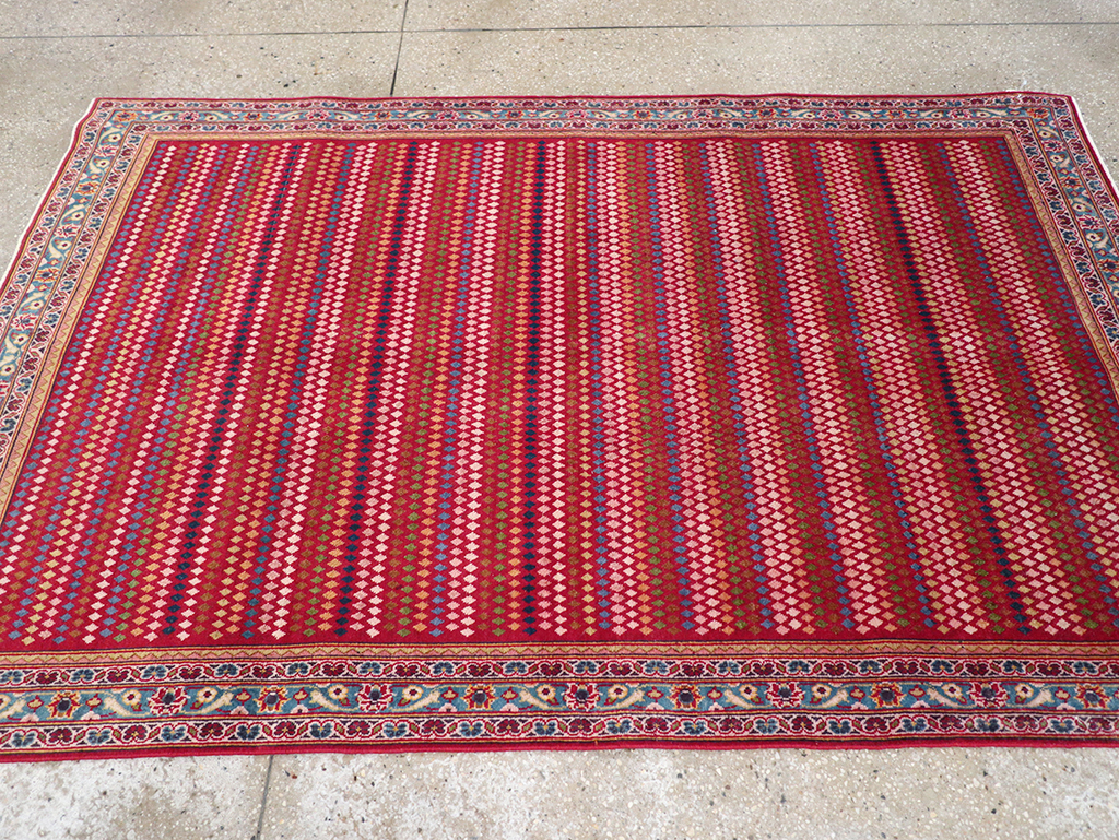 Vintage Persian Kashan Accent Rug, No.32905 - Gss