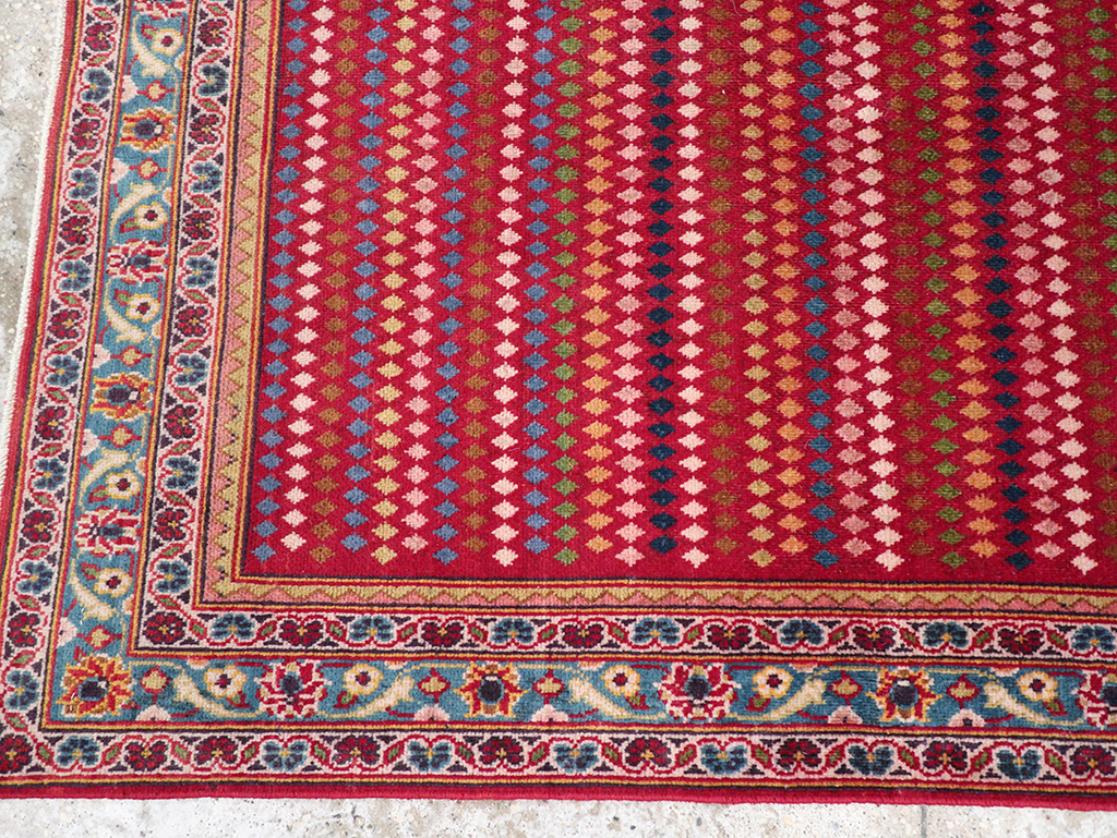 Vintage Persian Kashan Accent Rug, No.32905 - Gss