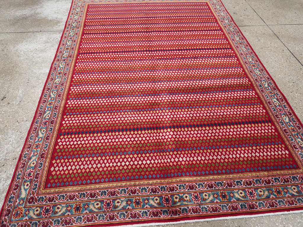 Vintage Persian Kashan Accent Rug, No.32905 - Gss