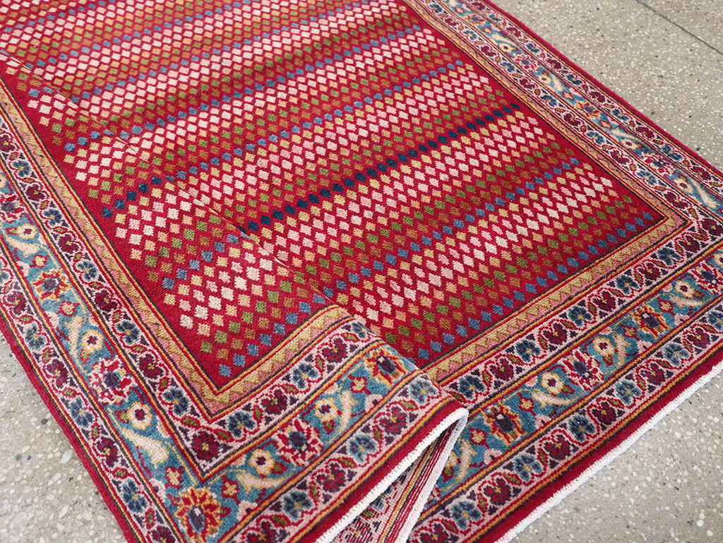 Vintage Persian Kashan Accent Rug, No.32905 - Gss