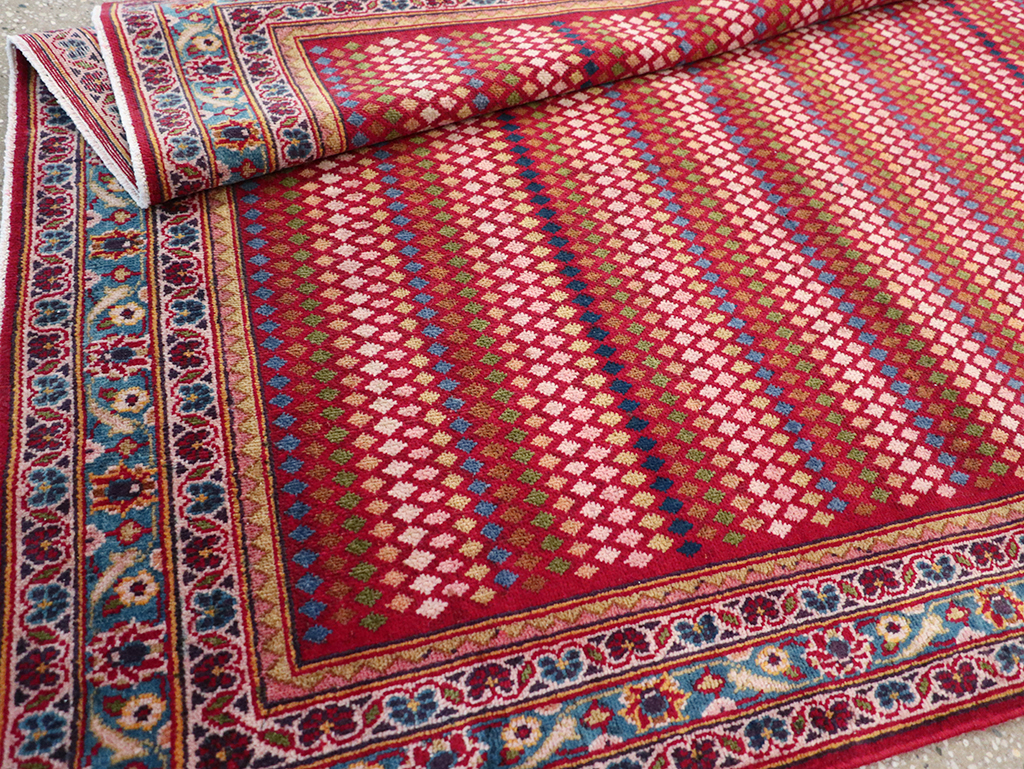 Vintage Persian Kashan Accent Rug, No.32905 - Gss