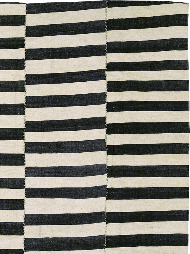 Modern Persian Flatweave Kilim Large Room Size Carpet, No.32917 - Gss