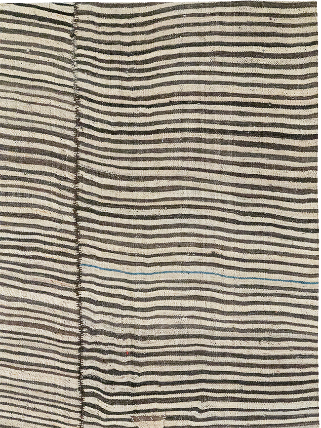 Vintage Persian Flatweave Kilim Room Size Carpet, No.32918 - Gss