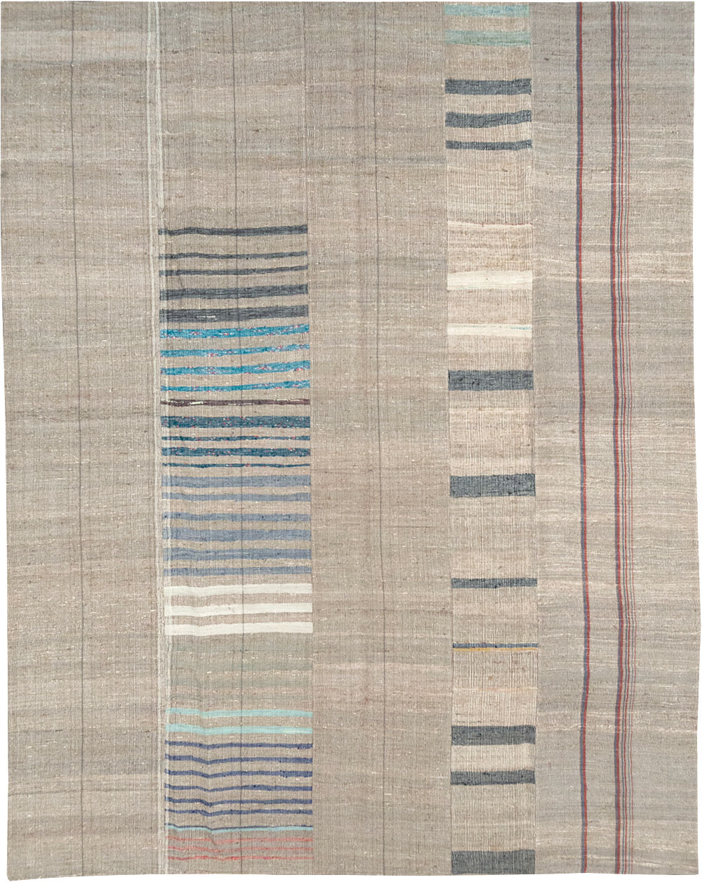 Vintage Turkish Flatweave Room Size Carpet, No.32920 - Gss