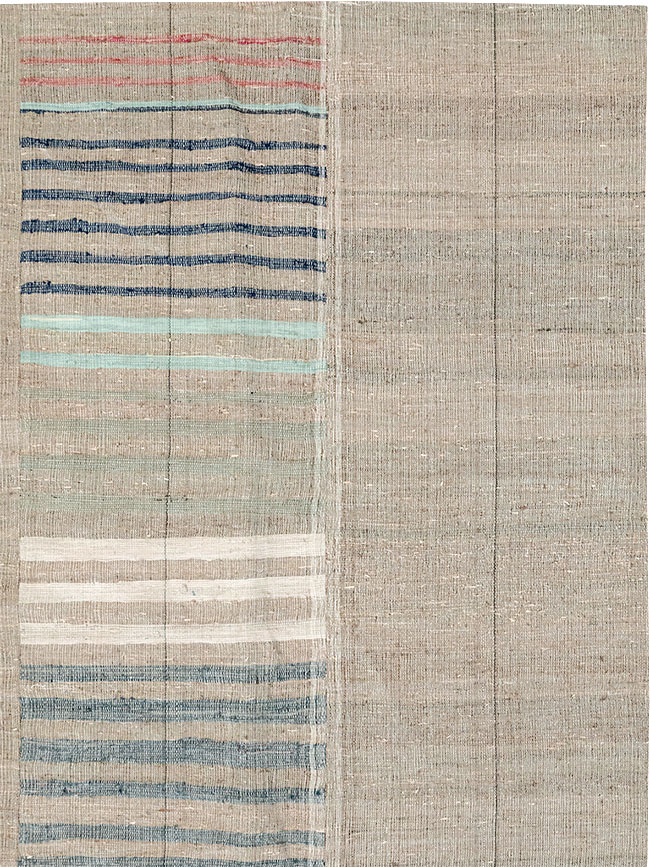 Vintage Turkish Flatweave Room Size Carpet, No.32920 - Gss