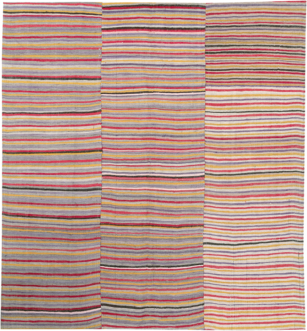 Vintage Persian Flatweave Kilim Square Accent Rug (Pair: 2 of 2), No.32921 - Gss