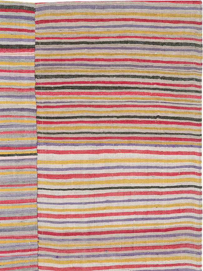 Vintage Persian Flatweave Kilim Square Accent Rug (Pair: 2 of 2), No.32921 - Gss