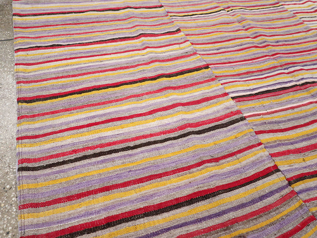 Vintage Persian Flatweave Kilim Square Accent Rug (Pair: 2 of 2), No.32921 - Gss