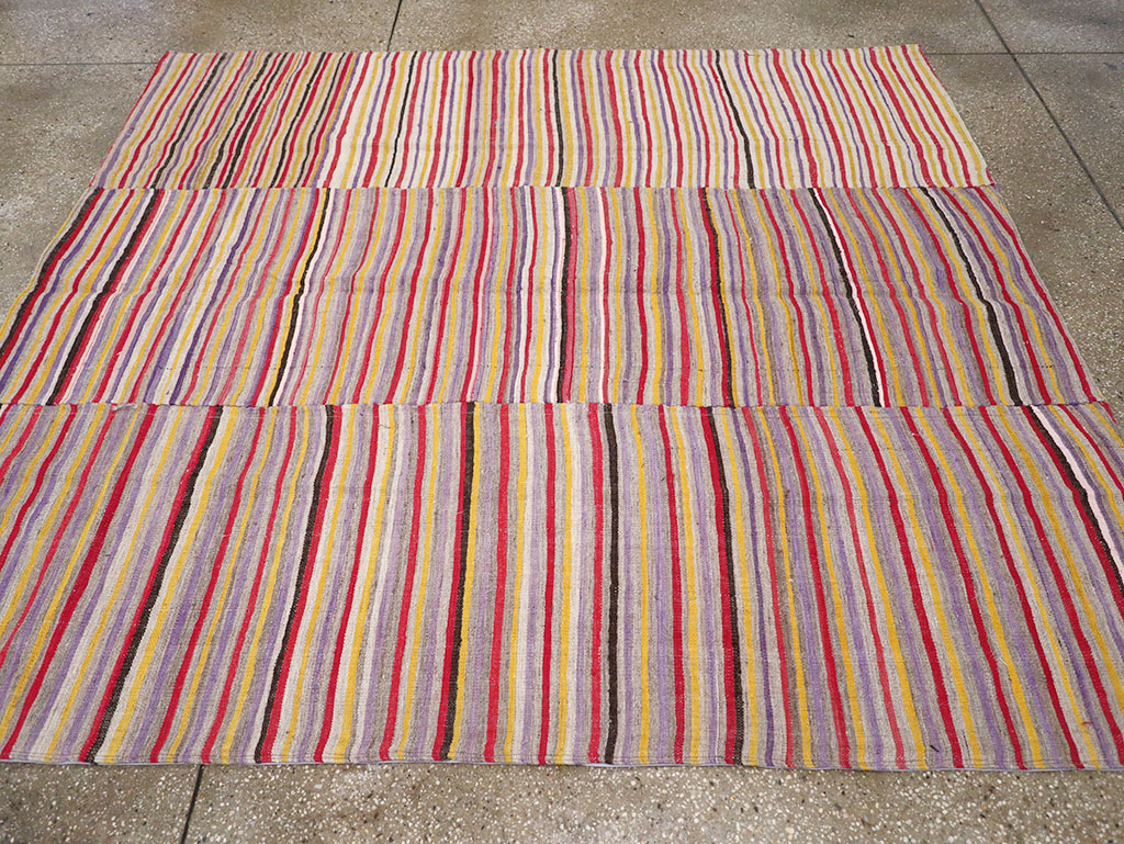 Vintage Persian Flatweave Kilim Square Accent Rug (Pair: 2 of 2), No.32921 - Gss