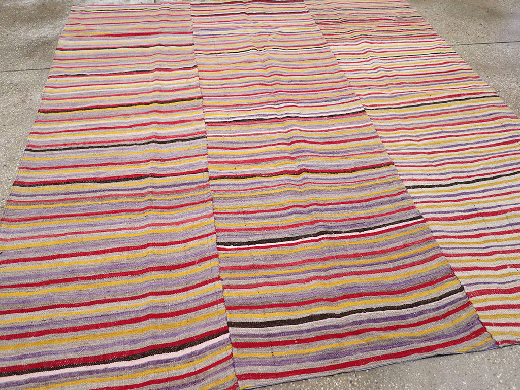 Vintage Persian Flatweave Kilim Square Accent Rug (Pair: 2 of 2), No.32921 - Gss