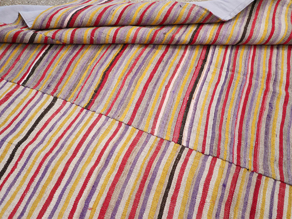 Vintage Persian Flatweave Kilim Square Accent Rug (Pair: 2 of 2), No.32921 - Gss