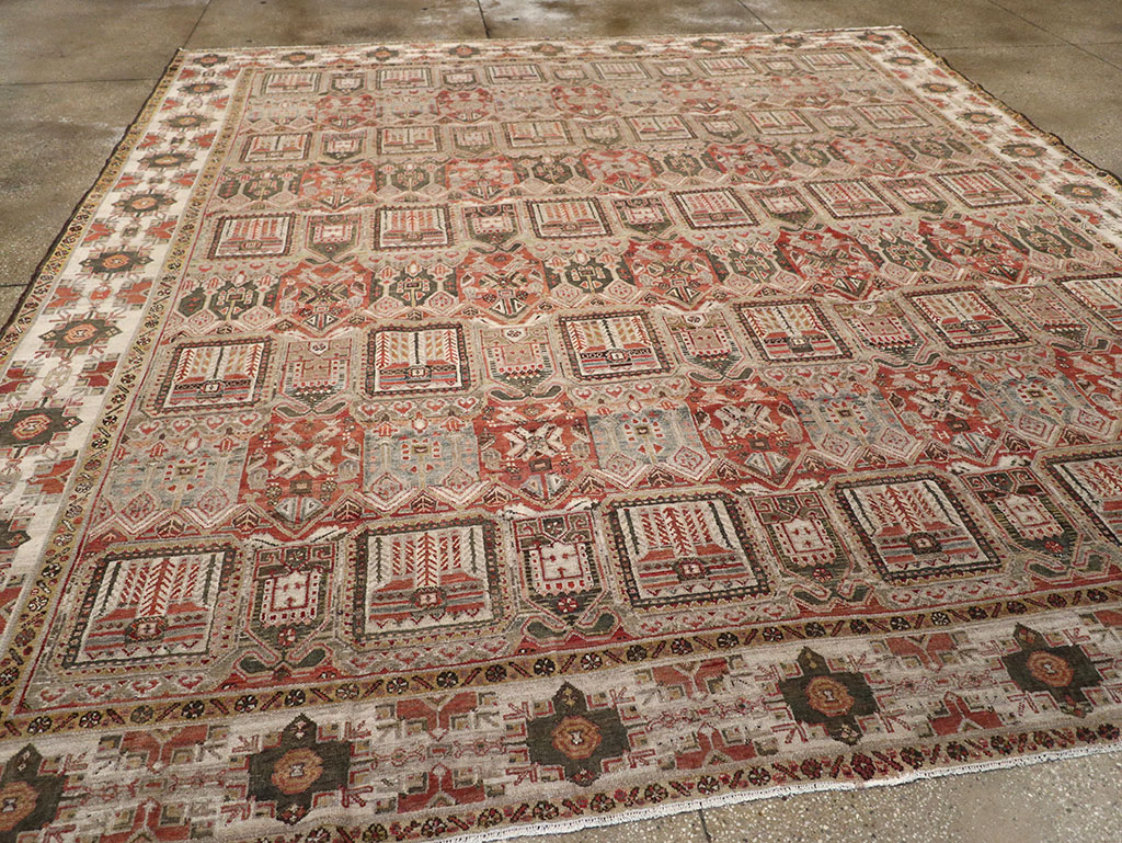 Antique Persian Bakhtiari Square Room Size Carpet, No.32924 - Gss