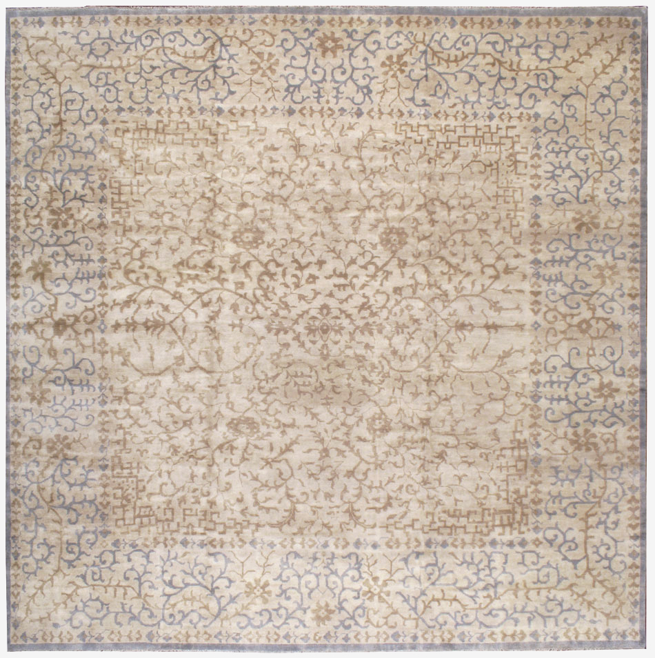 Modern East Turkestan Khotan Large Square Room Size Carpet, No.32928 - Gss